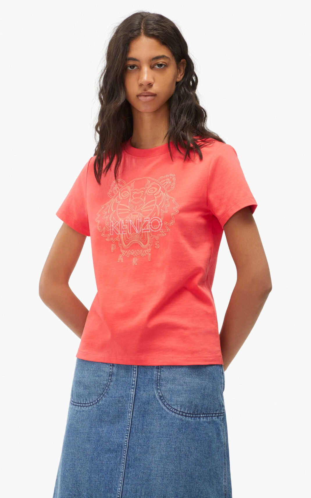 Kenzo Tiger T-shirts Dame - Rød DK-863698